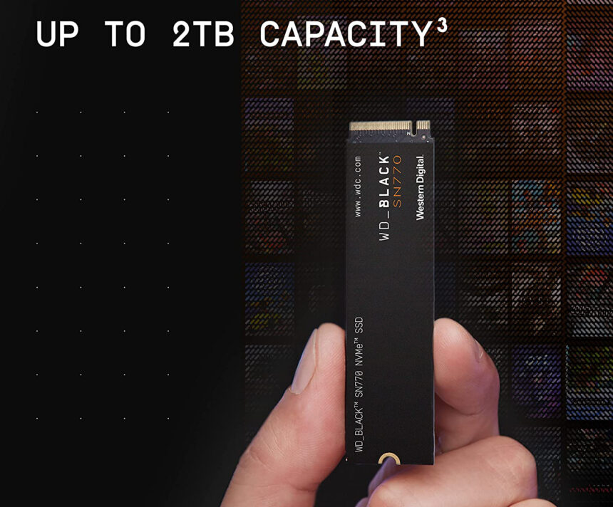 עוד כונן NVMe מובחר במחיר נהדר: WD Black SN770 של 2TB ב-564 שקלים כולל משלוח