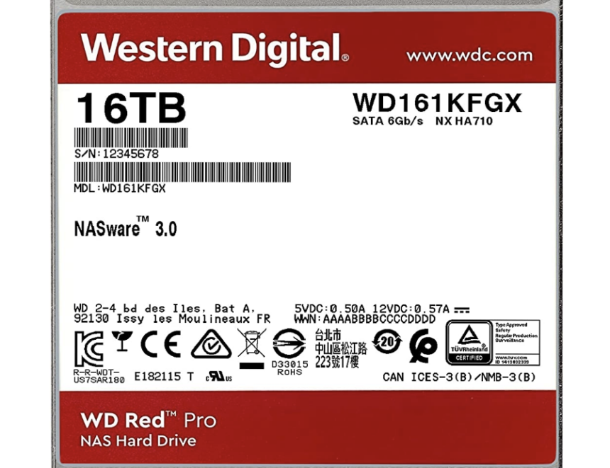 כונן קשיח מתקדם מסדרת WD Red Pro בנפח 16TB – עכשיו ב-1,122 שקלים כולל משלוח עד הבית