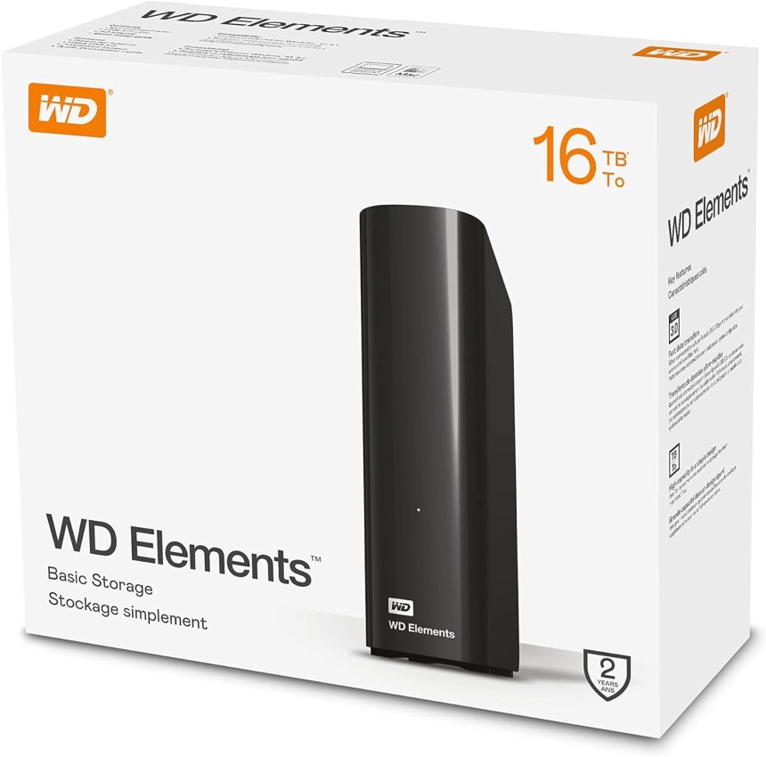 כונן מכאני חיצוני של Western Digital עם נפח 16TB במחיר סופי של 1,163 שקלים כולל משלוח