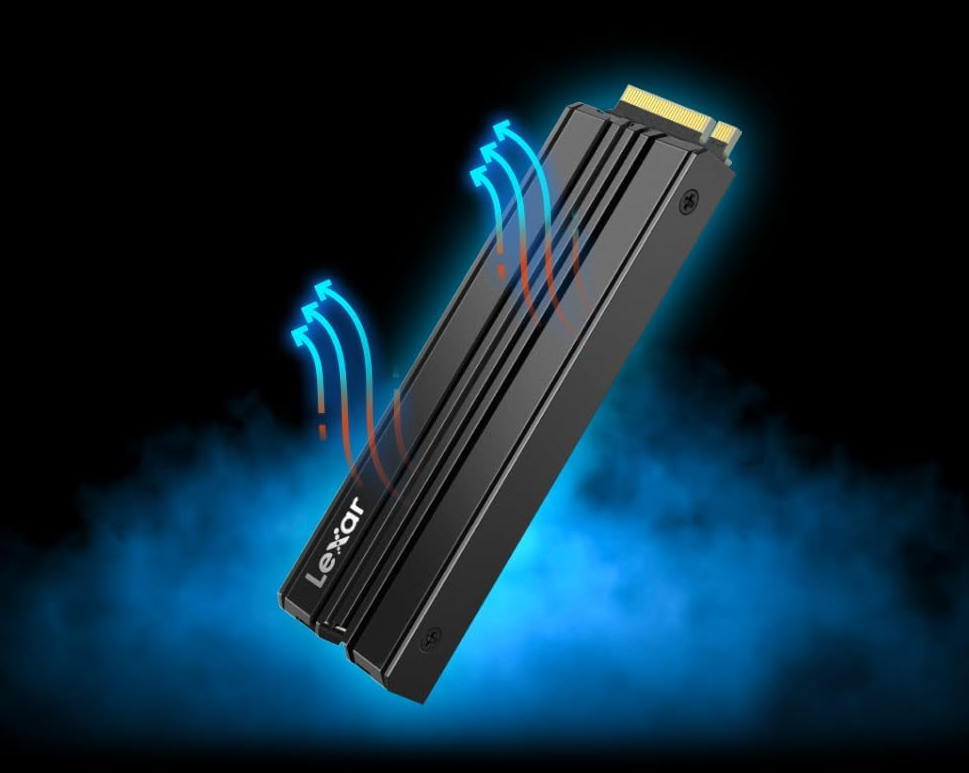 כונן NVMe בנפח 1TB של Lexar עם מהירות 7,400MBps וגוף קירור במחיר נטול מע"מ