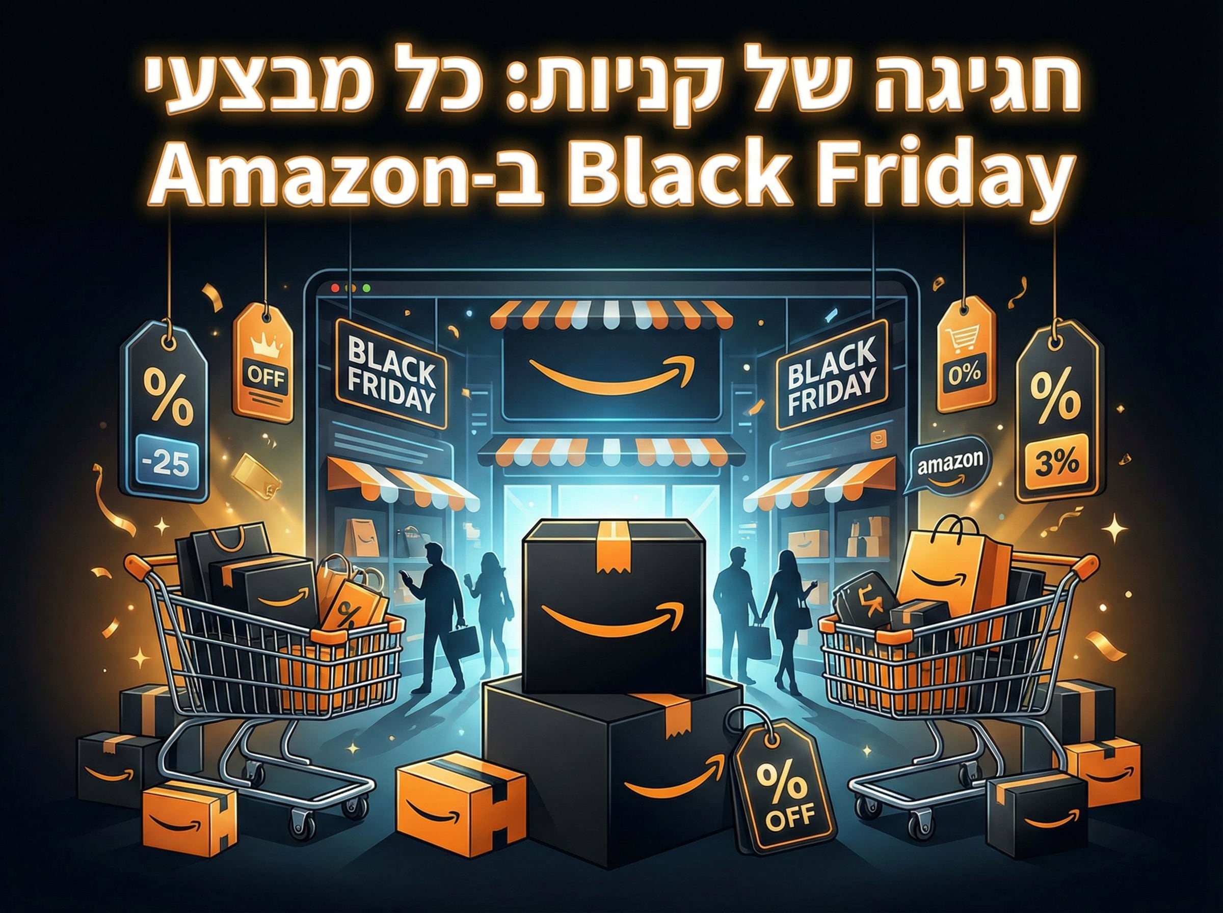 חגיגה של קניות: כל מבצעי Black Friday ב-Amazon