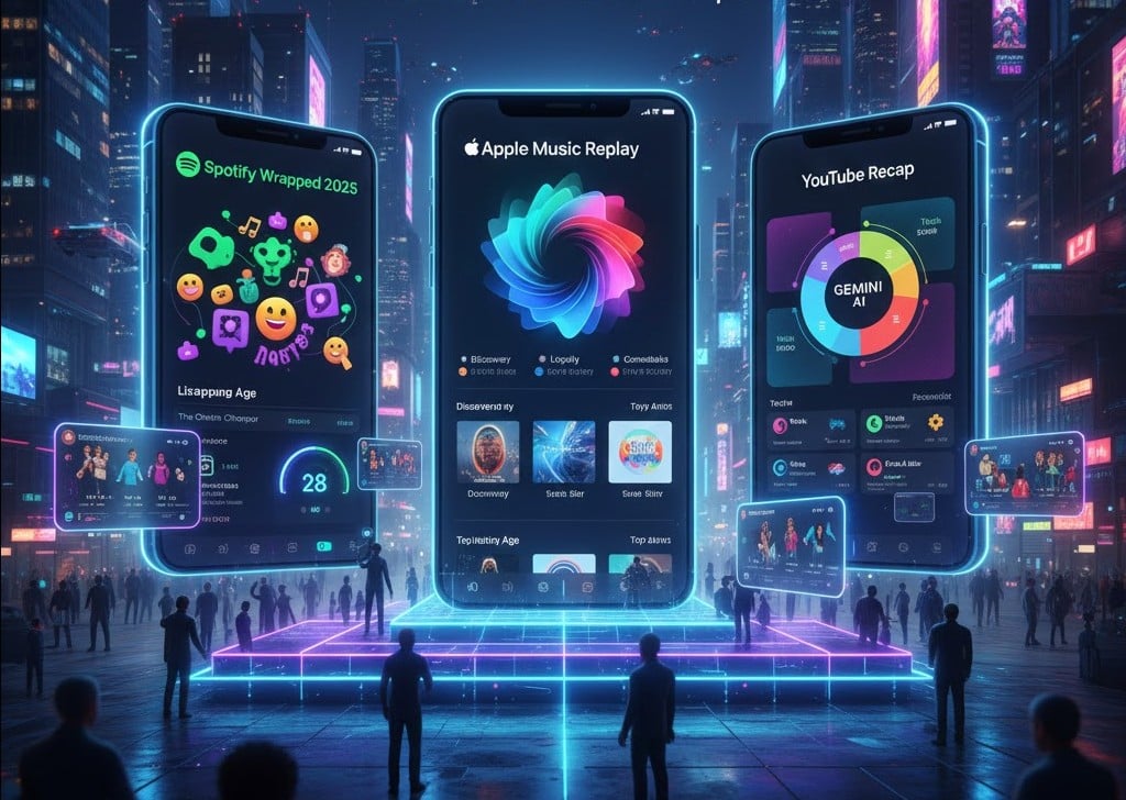 מלחמת הסיכומים: Wrapped של ספוטיפיי נגד Replay של אפל – ויוטיוב נכנסת לזירה עם AI של ג'מיני