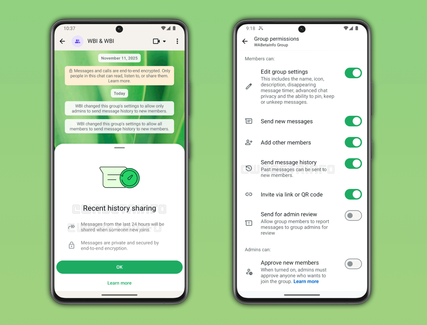וואטסאפ מרחיבה את הארסנל: שיתוף היסטוריית קבוצה ועדכונים מפלטפורמת הבינה המלאכותית