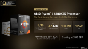AMD: צמד מעבדי גיימינג חדשים – קאמבק ל-5800X3D ואח קטן ל-7800X3D