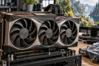 כרטיס מסך ותיק מסדרת Radeon RX 6000 שהוחזר לשימוש לאחר קבלת תמיכה בטכנולוגיית FSR 4.1