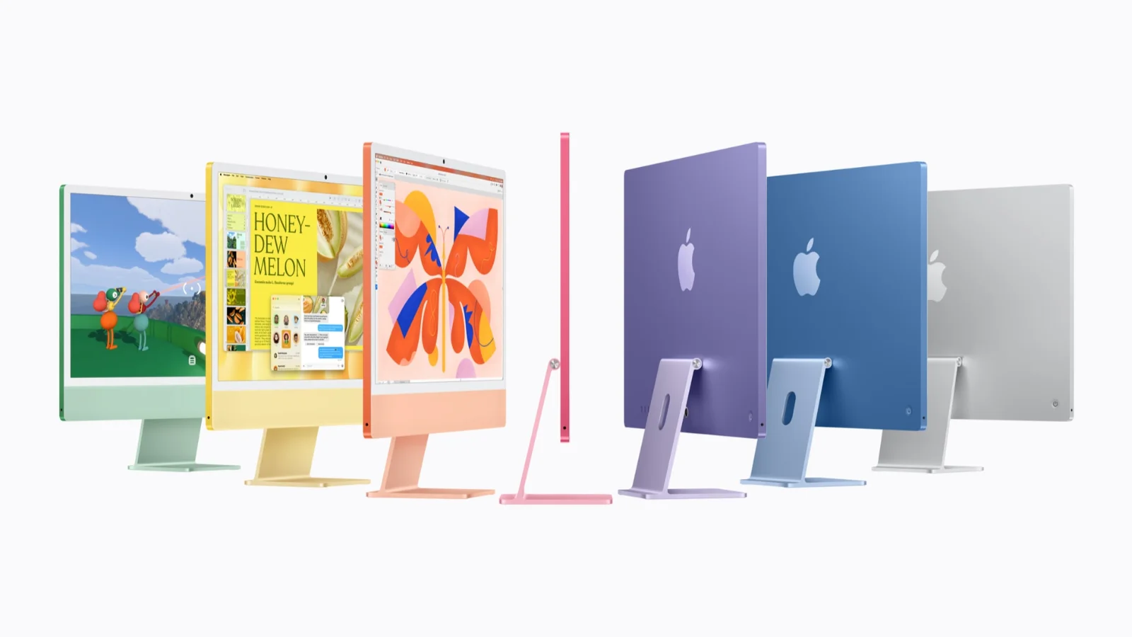 מחשבי iMac החדשים עם מעבד M6 בשבעת הצבעים