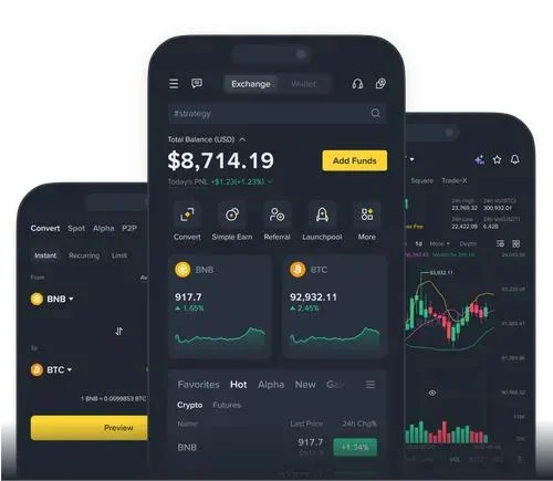 ממשק המסחר של Binance, בורסת הקריפטו שנפגעה במתקפת הסייבר