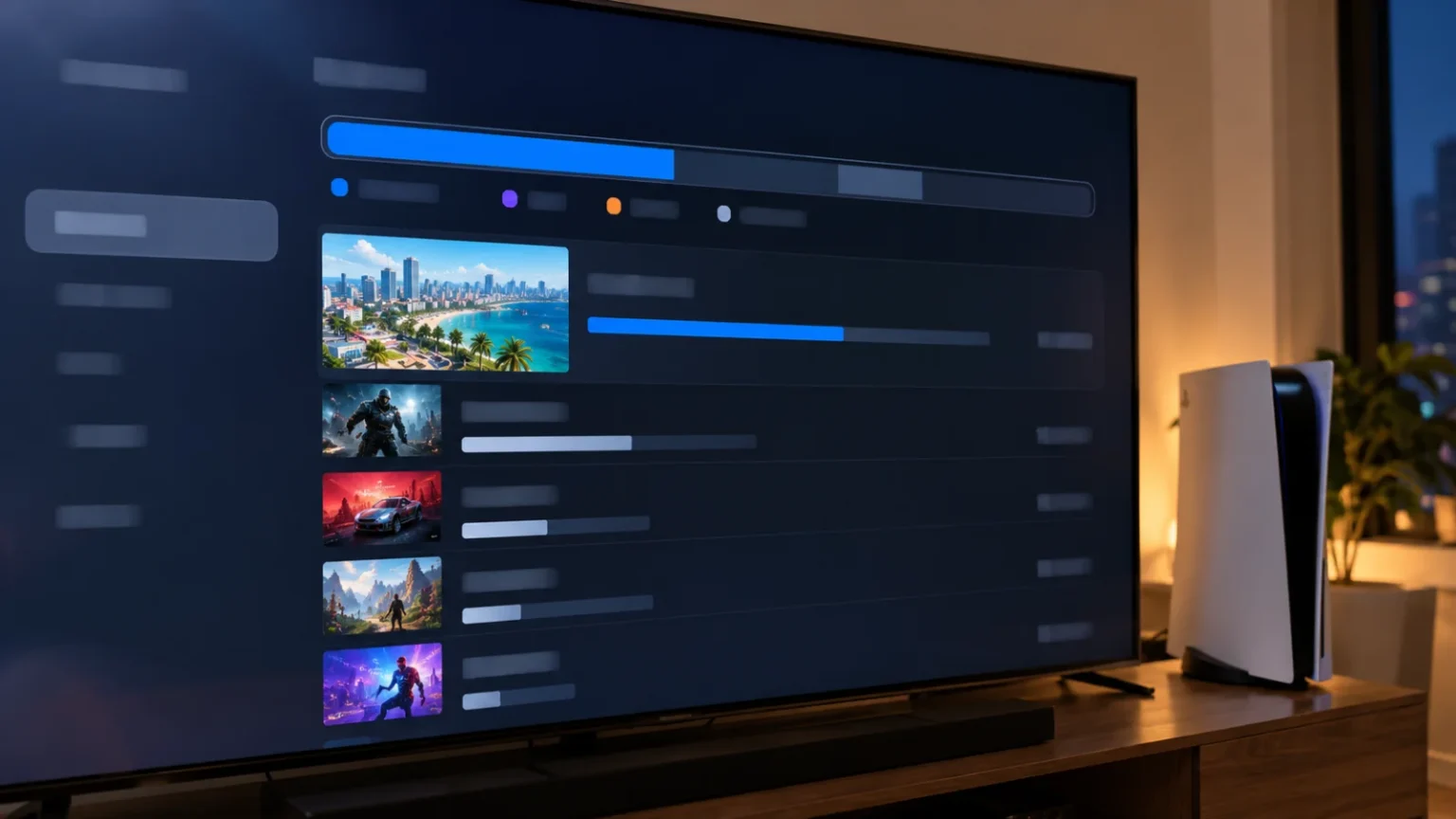 מסך ניהול האחסון של קונסולת PlayStation 5 המציג משחק שתופס כמעט שליש מנפח הכונן