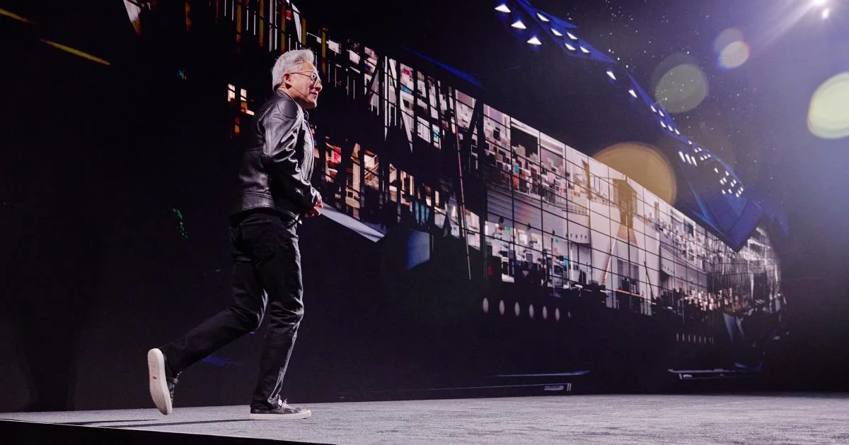 ג'נסן הואנג, מנכ״ל NVIDIA, על במת כנס GTC Berlin 2026