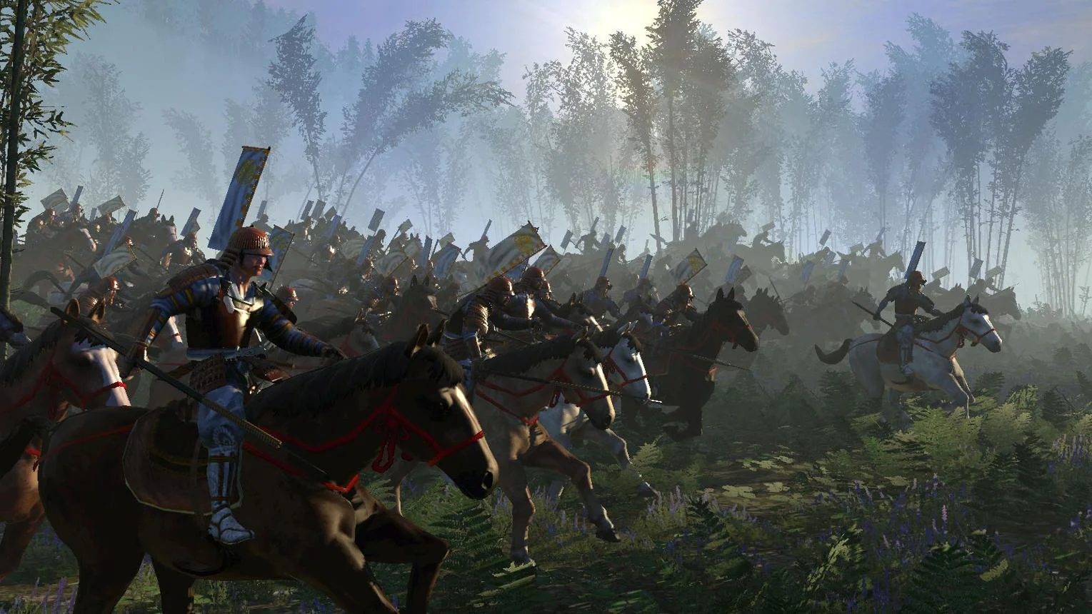קרב פרשים מתוך הגרסה המקורית של Total War Shogun 2 משנת 2011